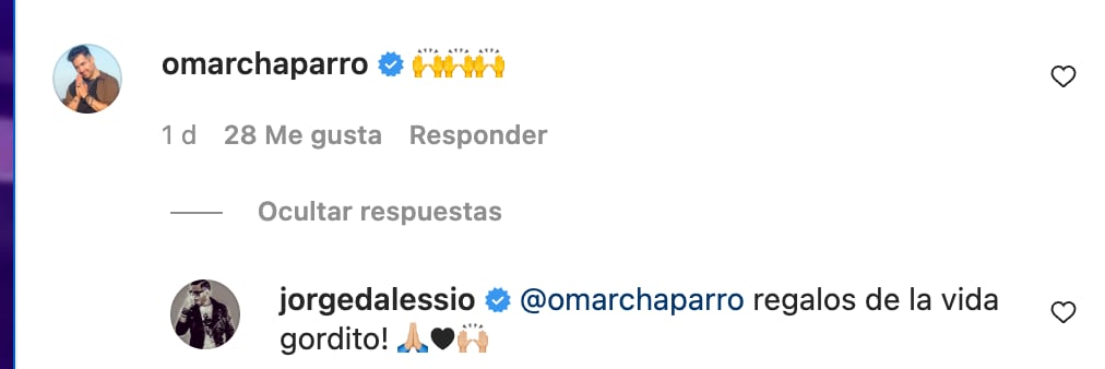 Omar Chaparro aplaude el gesto de Matute