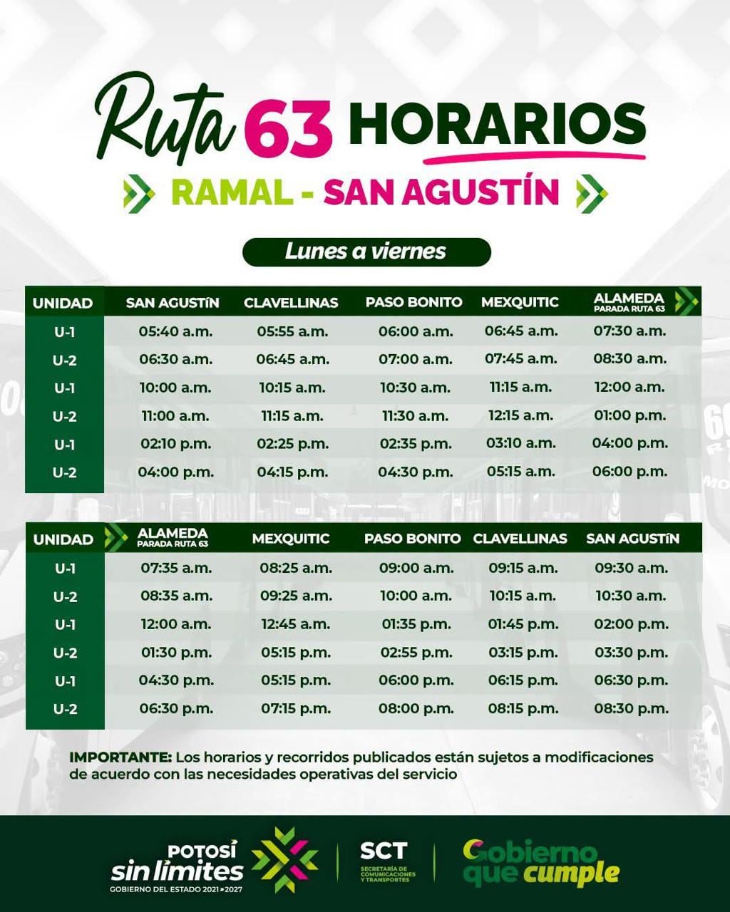 Ricardo Gallardo amplía rutas de transporte público.