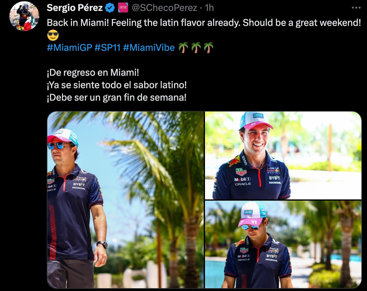 Checo Pérez en el GP Miami