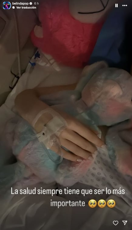 Belinda se encuentra hospitalizada