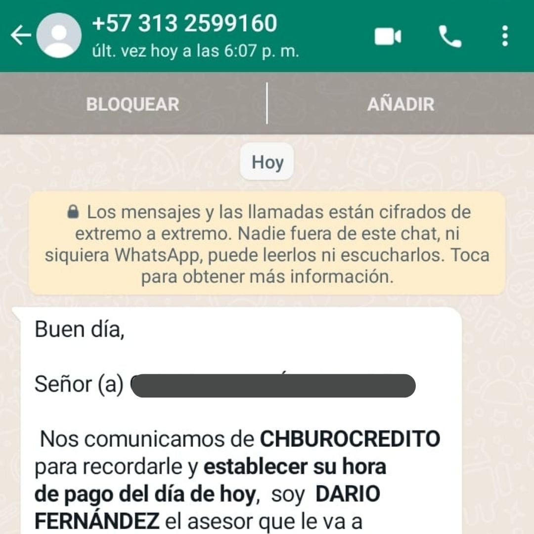Cobrador CH Buró de Crédito