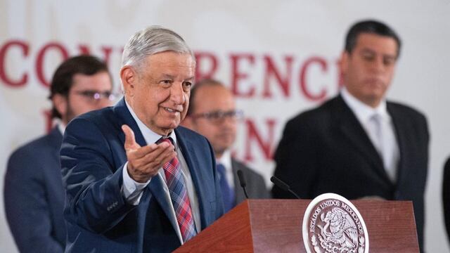 Andrés Manuel López Obrador en Palacio Nacional