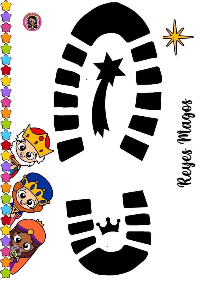 Plantillas de huellas de los Reyes Magos y sus animales