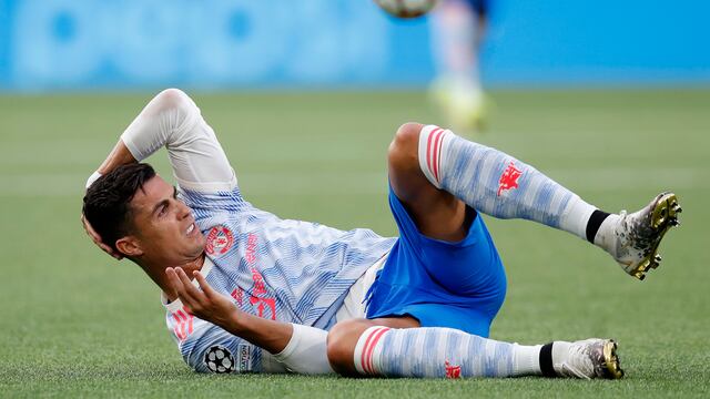 Cristiano Ronaldo en un partido con el Manchester United