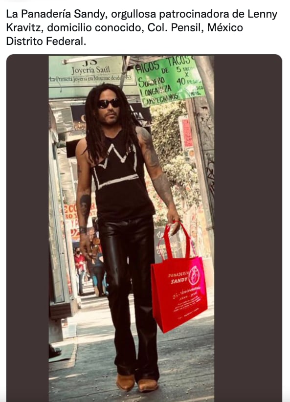 Meme de Lenny Kravitz en CDMX
