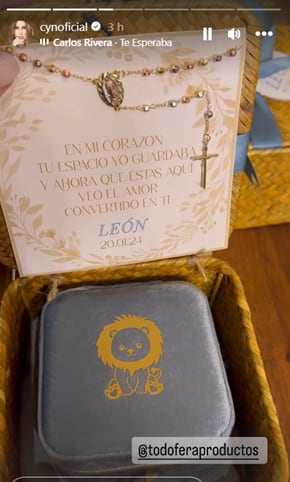 Cynthia Rodríguez comparte nuevos detalles del bautizo de León