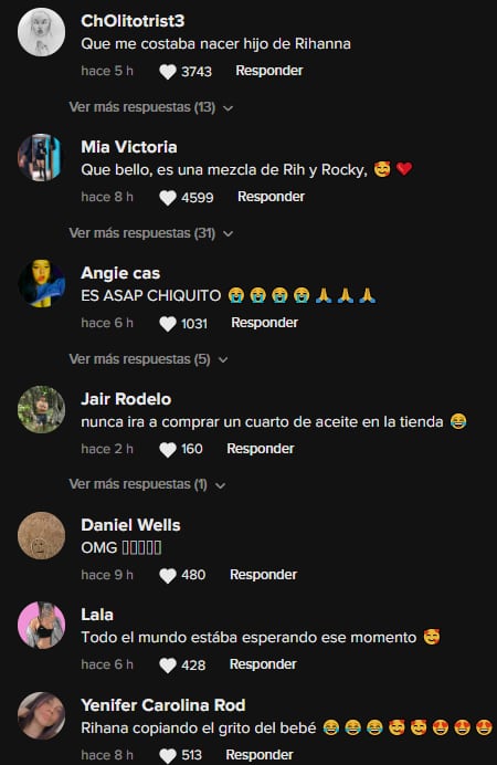 Reacciones al bebé de Rihanna y ASAP Rocky