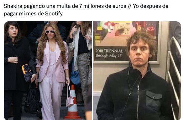 Memes de Shakira pagando a Hacienda