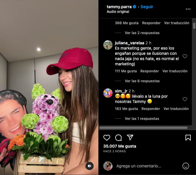 Comentarios en publicación de Tammy Parra