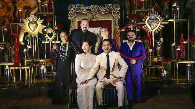 Esto se sabe del 'desconocido' que aparece junto a Christian Nodal en su boda