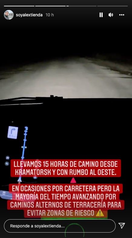 Alex Tienda da actualizaciones en su intento por huir de Ucrania