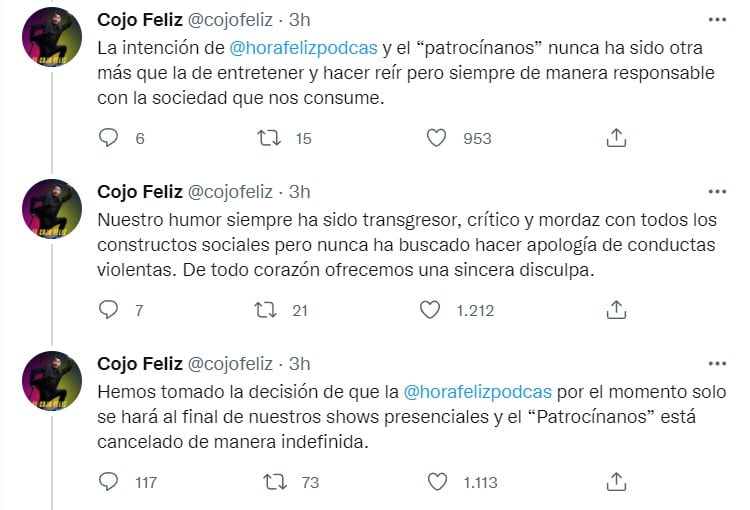 Tuit de 'El Cojo Feliz'