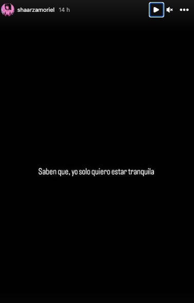 Shaarza Moriel busca estar tranquila