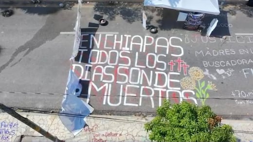 Colectivo de madres buscadoras mantiene plantón de 21 días en Chiapas