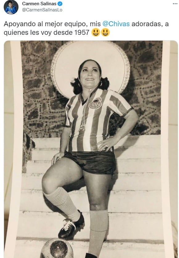 Carmen Salinas demuestra su amor por Club Chivas