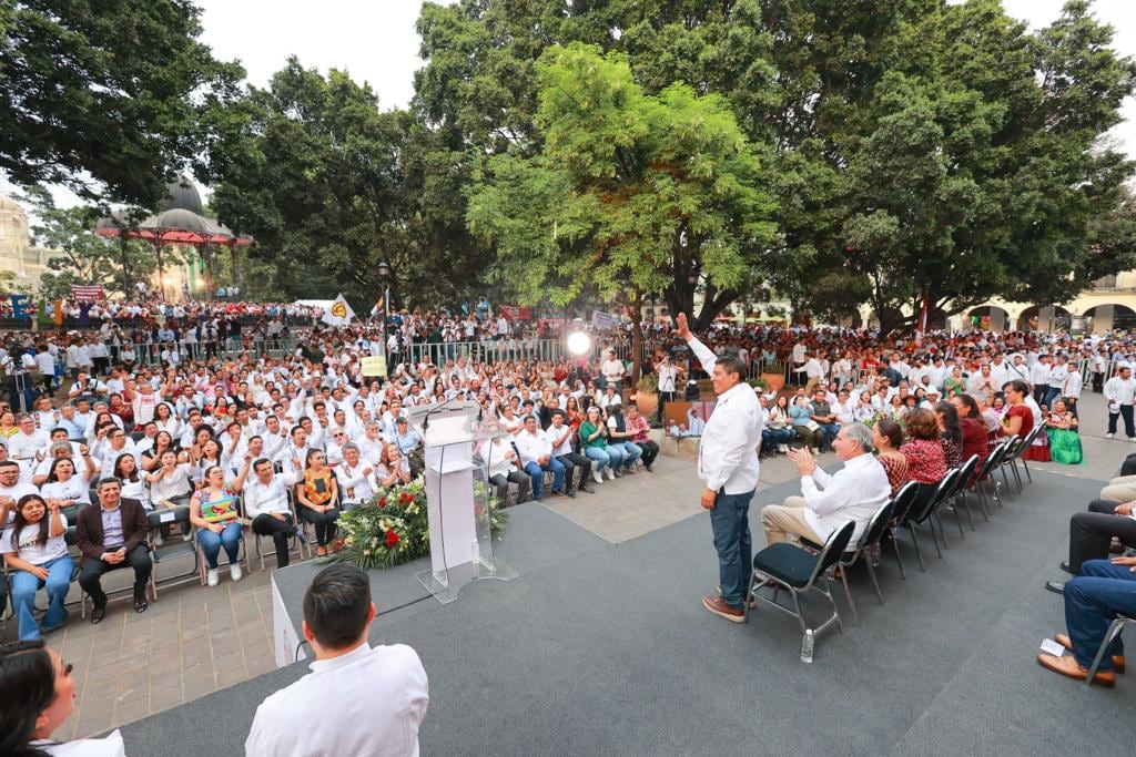 Salomón Jara presume transformación en Oaxaca a 100 días de su gobierno
