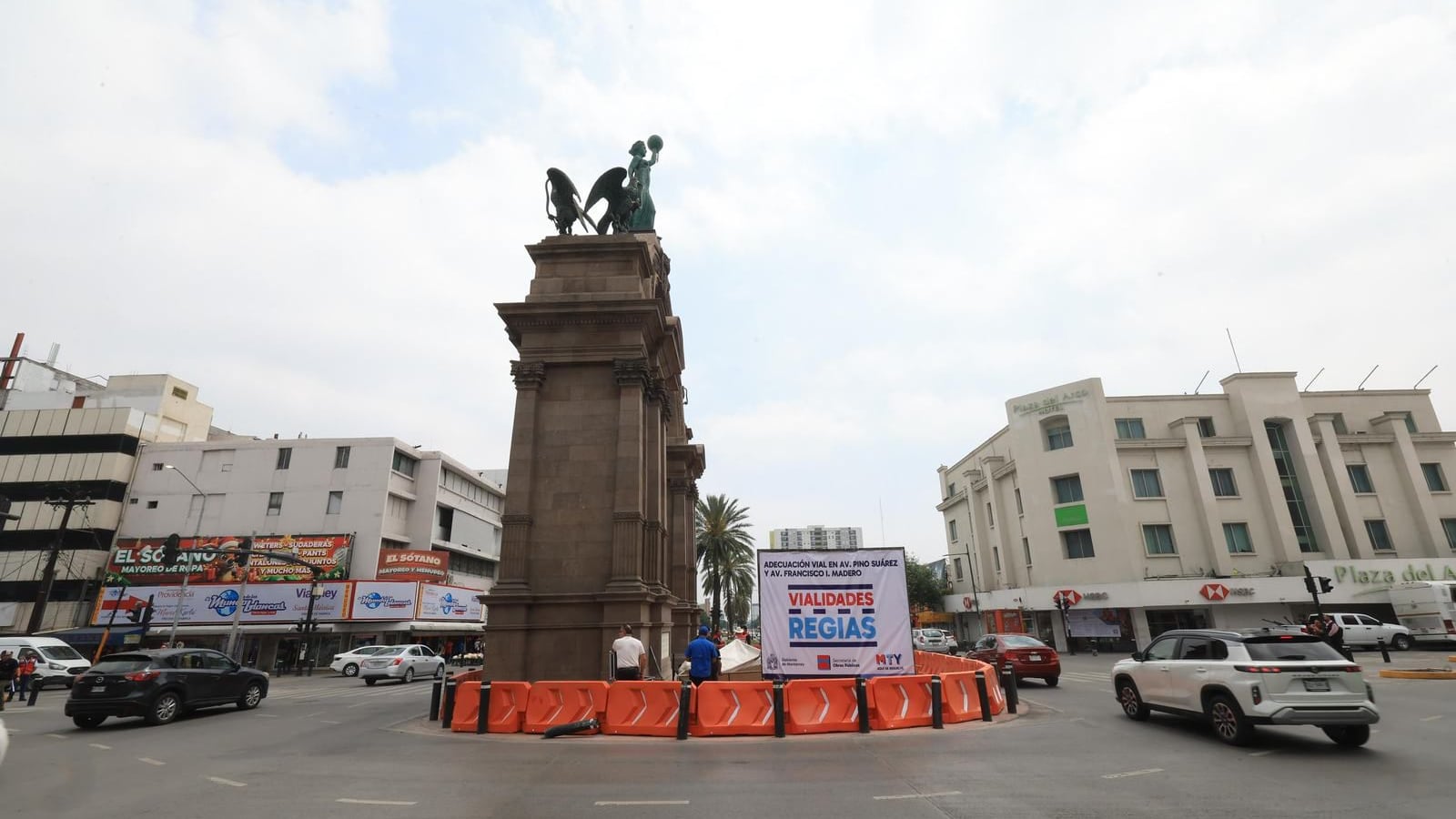 Monterrey inicia adecuación vial en Pino Suárez y Madero para mejorar movilidad