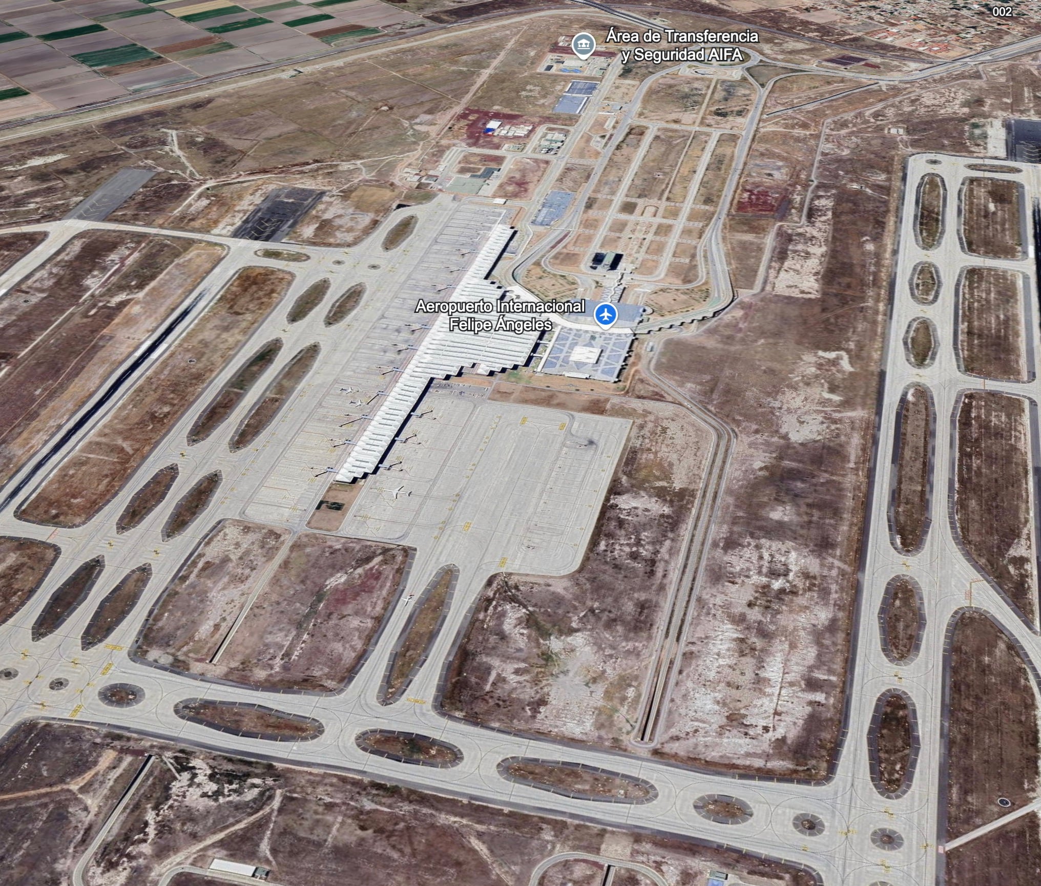 AIFA desde Google Earth y en 3D