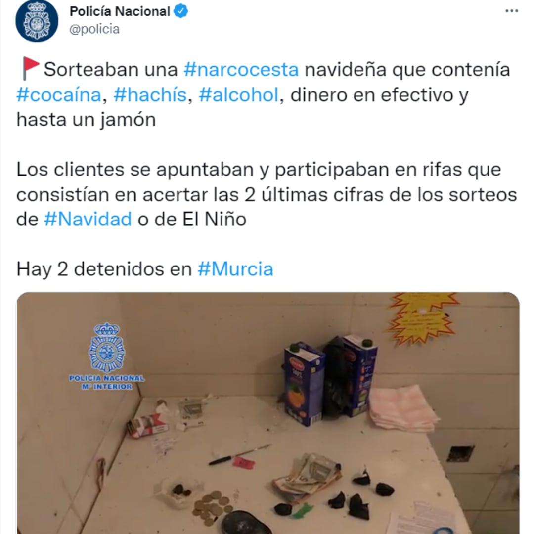 Tuit de Policía Nacional de España