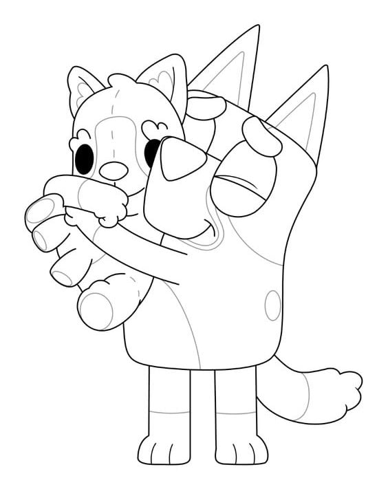 Dibujos de Bluey para colorear