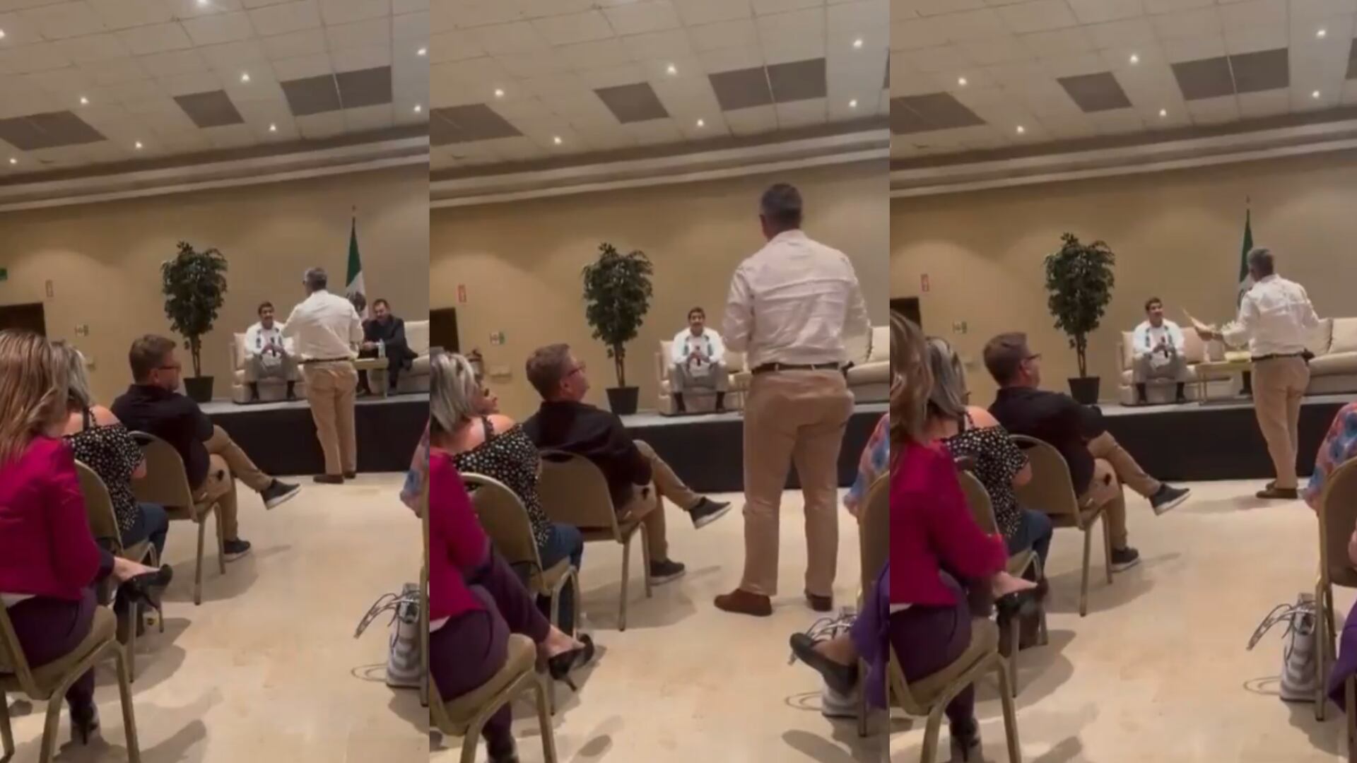 VIDEO: Javier Corral es confrontado durante foro por el priista Cristopher James Barousse; "tú me torturaste", le grita en vivo