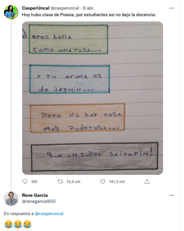 René García reacciona al poema de alumno sobre Dragon Ball