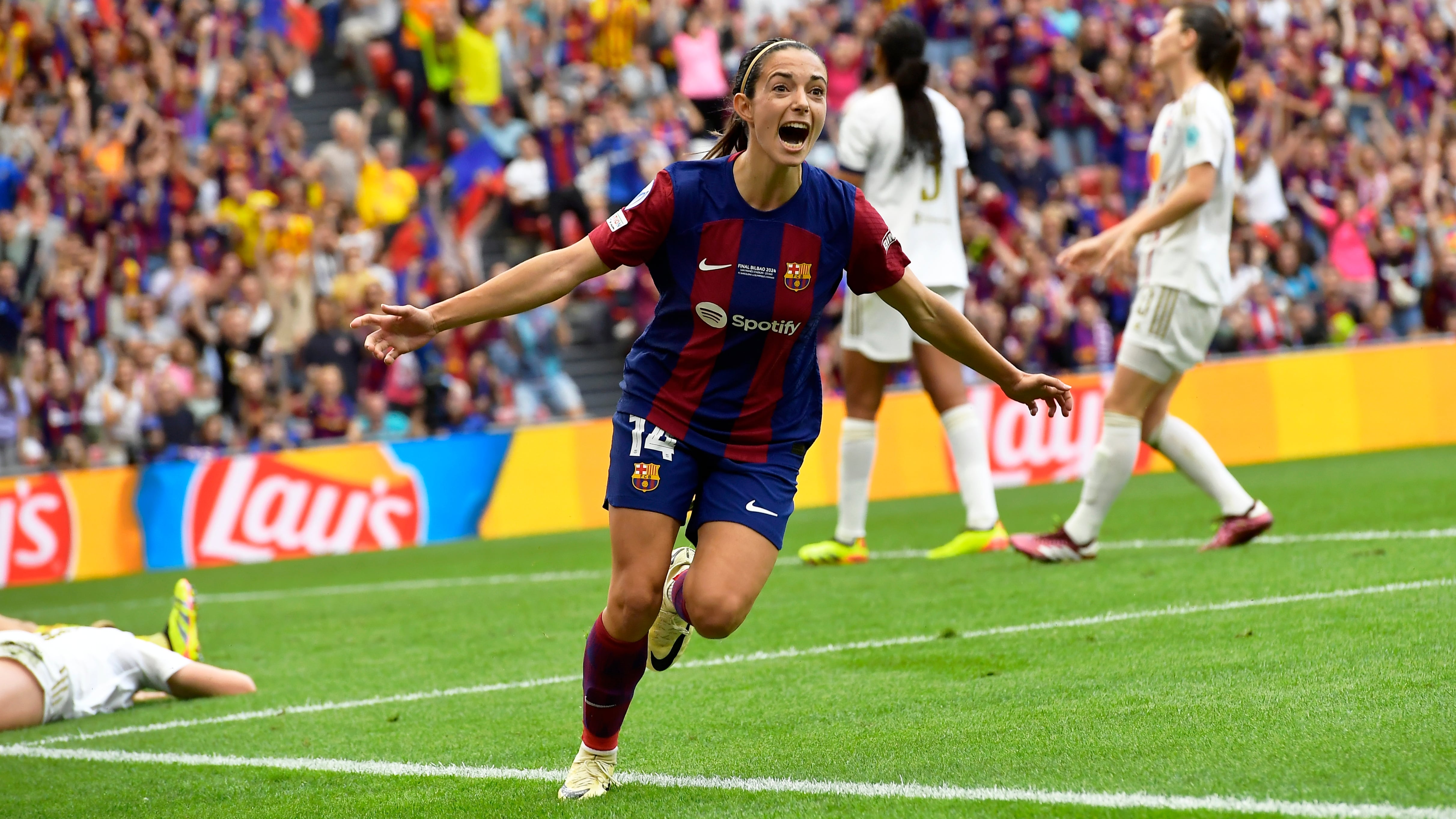 Gol de Aitana Bonmatí en el FC Barcelona vs Olympique de Lyon por la final de la Champions League femenil