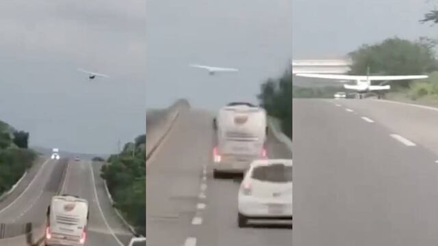 Avioneta aterrizó de emergencia en carretera Mazatlán-Culiacán