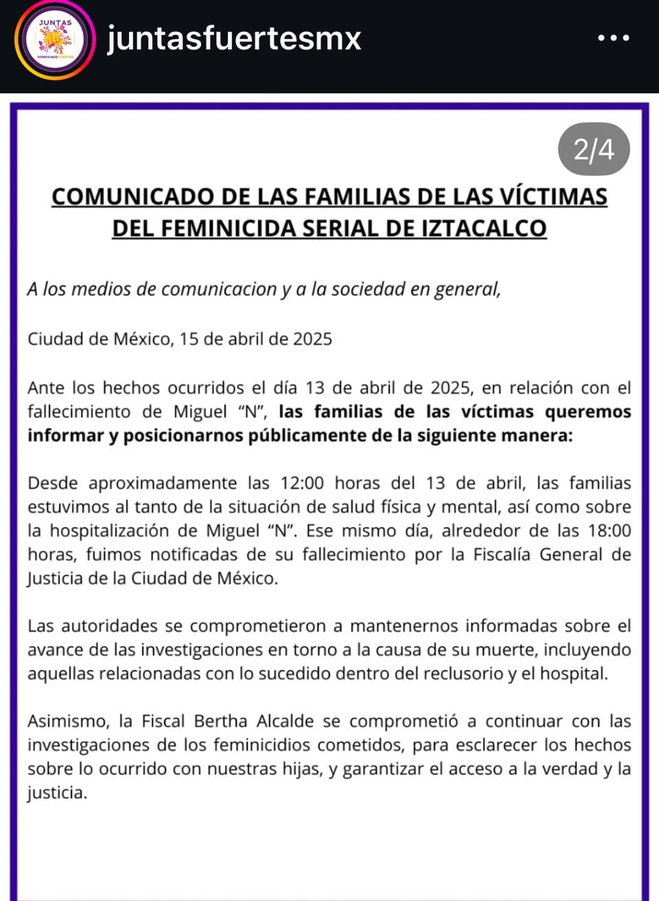 Feminicida de Iztacalco: El fuerte mensaje de las mamás de sus víctimas