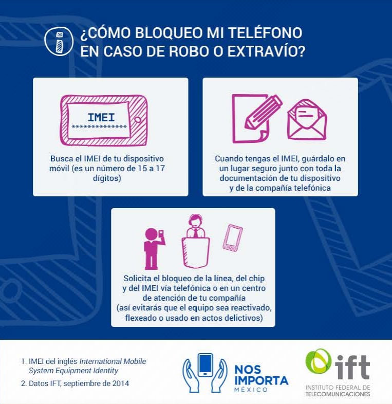 Pasos bloquear celular robado