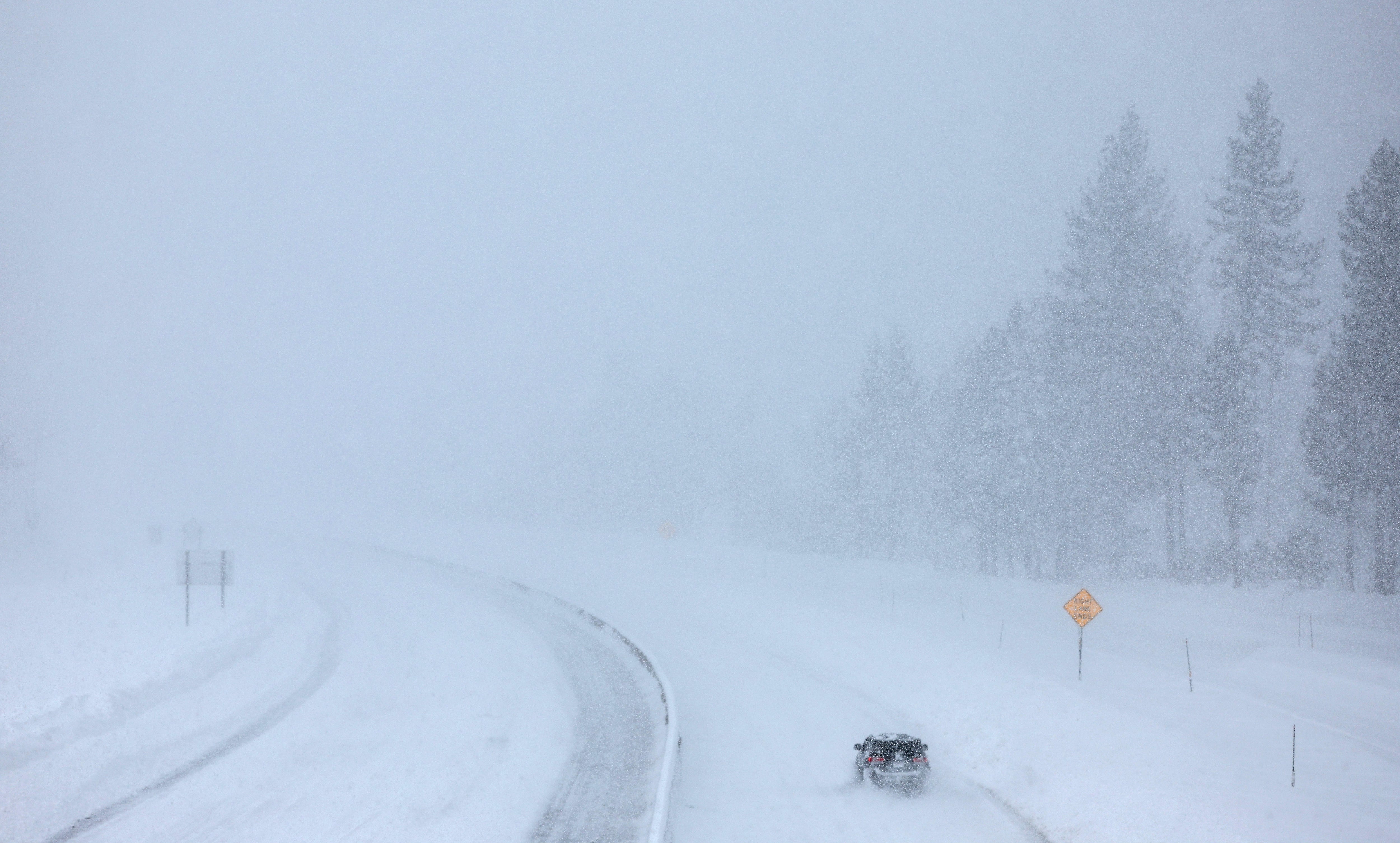 Tormenta de nieve en Truckee, California