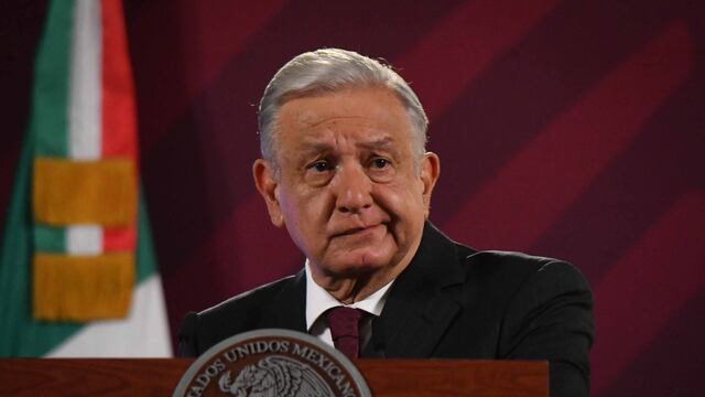 Andrés Manuel López Obrador, presidente de México, durante su intervención en la conferencia matutina realizada en Palacio Nacional