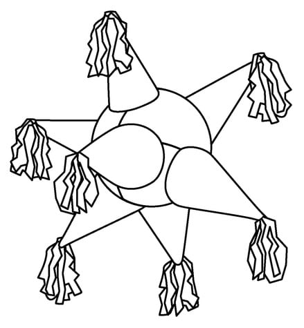 6 dibujos de piñatas para colorear ahora que inician las posadas en México