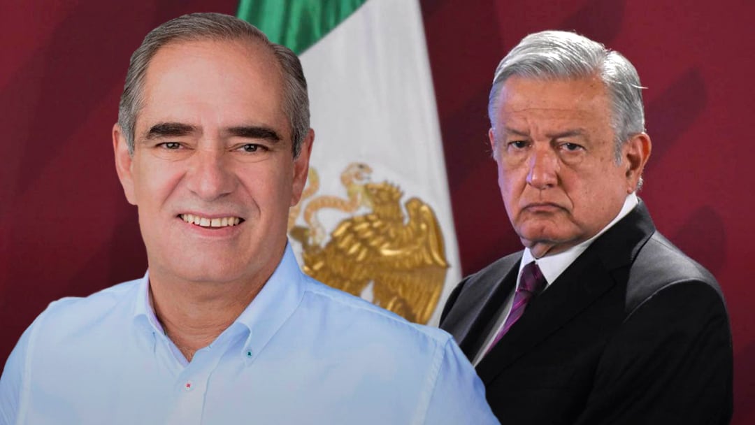 El senador del PAN, Julén Rementería, y el presidente AMLO