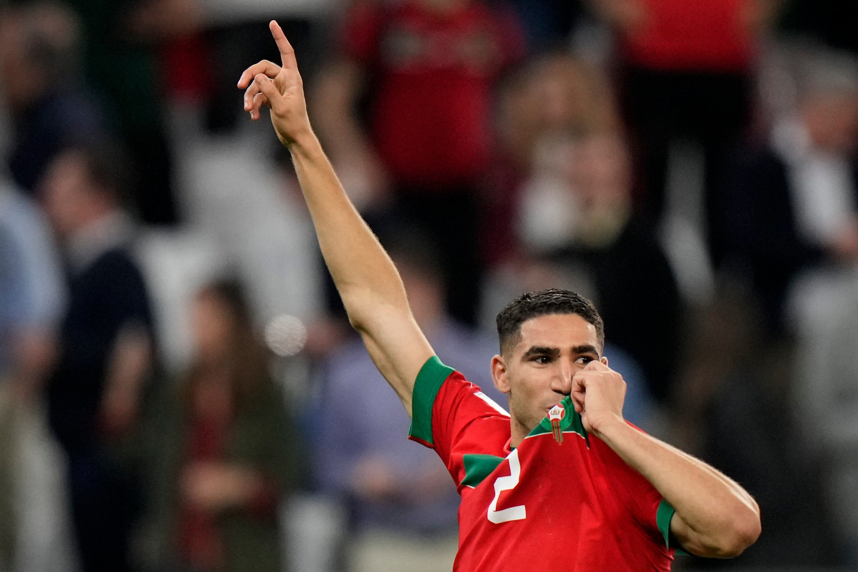 Achraf Hakimi, jugador de la Selección de Marruecos.