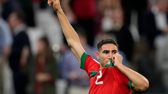 Achraf Hakimi, jugador de la Selección de Marruecos.