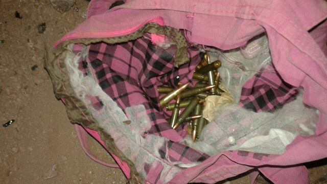Cartuchos percutidos durante el enfrentamiento registrado el pasado fin de semana en la comunidad de El Cundancito, en la región Tierra Caliente.
