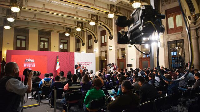 Aspecto de la mañanera de este 24 de febrero