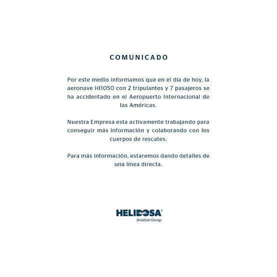 Comunicado Helidosa