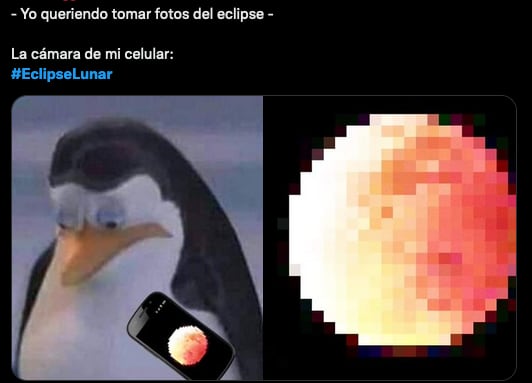 Meme del eclipse lunar 2022.