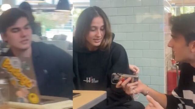 Le coquetean enfrente de su novio, le vale y termina dándole su celular