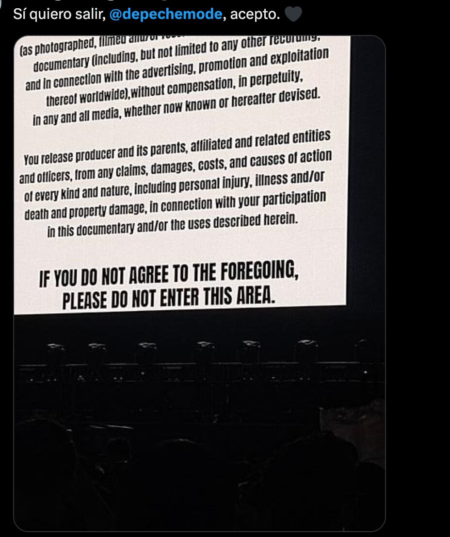 Grabación del concierto de Depeche Mode en México