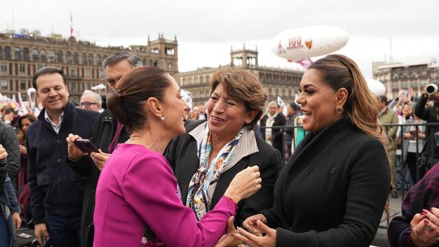 Delfina Gómez acompañó a Claudia Sheinbaum en el informe de 100 días de gobierno
