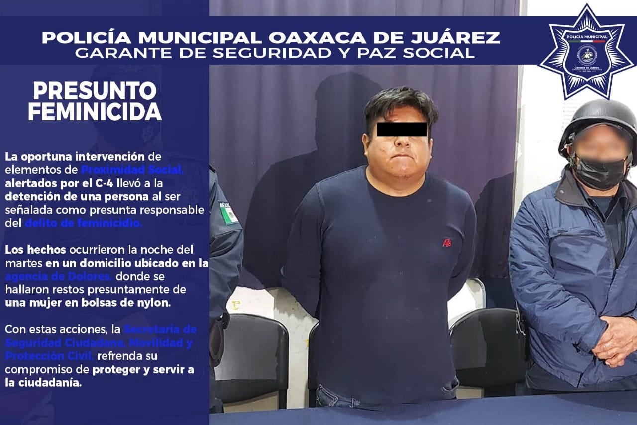 Andrés "N" fue detenido por el feminicidio de Soledad