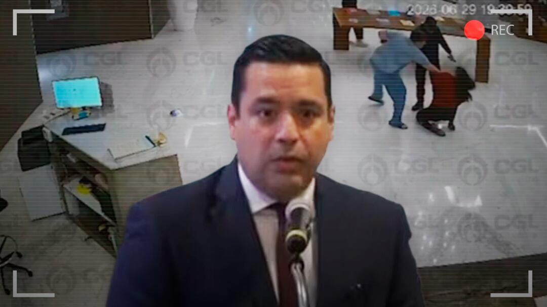 Video exhibe a empresario Octavio Cortés Jiménez en agresión a recepcionista