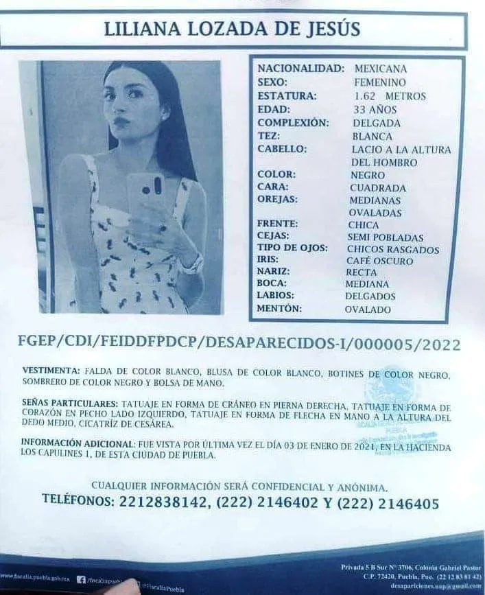 Ficha de búsqueda de Liliana