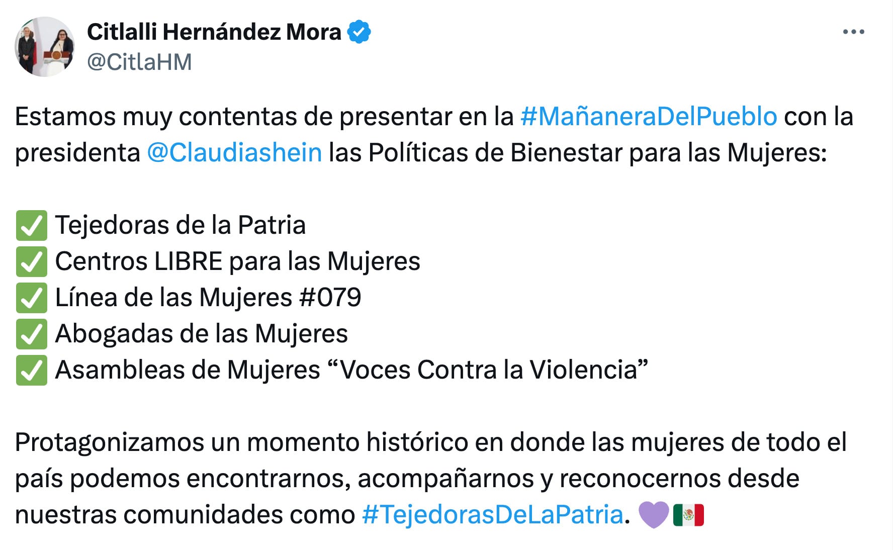 Citlalli Hernández al frente de la Secretaría de Mujeres