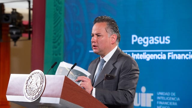 Santiago Nieto en su última conferencia mañanera