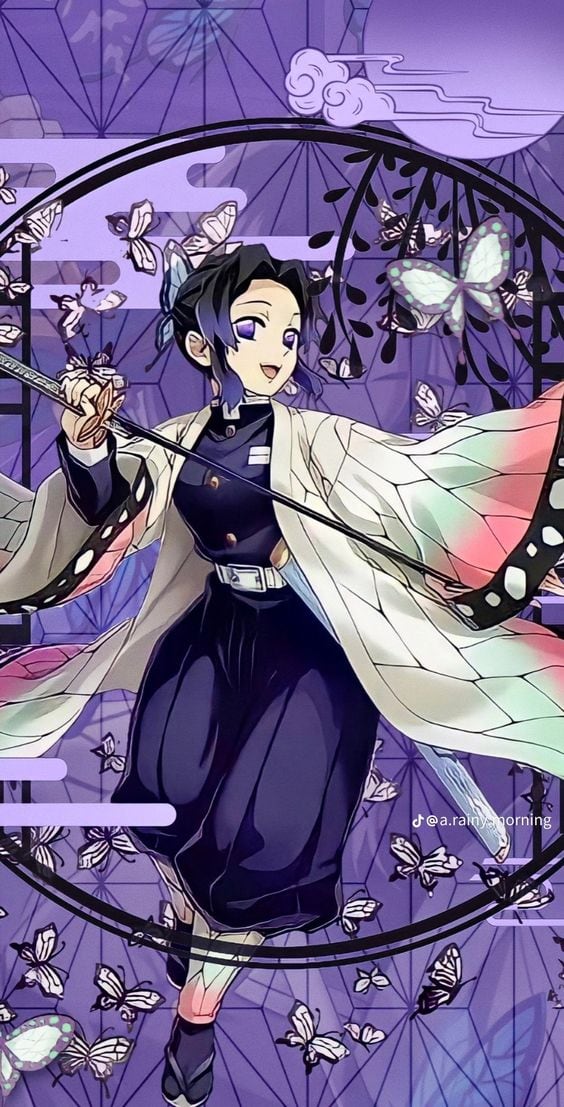 Fondo de Shinobu Kocho de Demon Slayer:Kimetsu no Yaiba