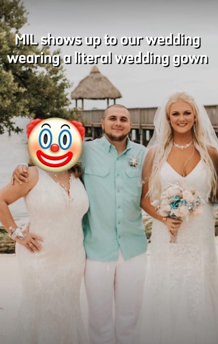 Suegra se puso un vestido de boda idéntico al suyo